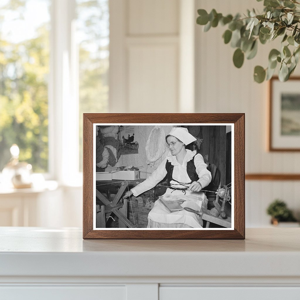Madame Dronet Making Thread in Erath Louisiana 1938