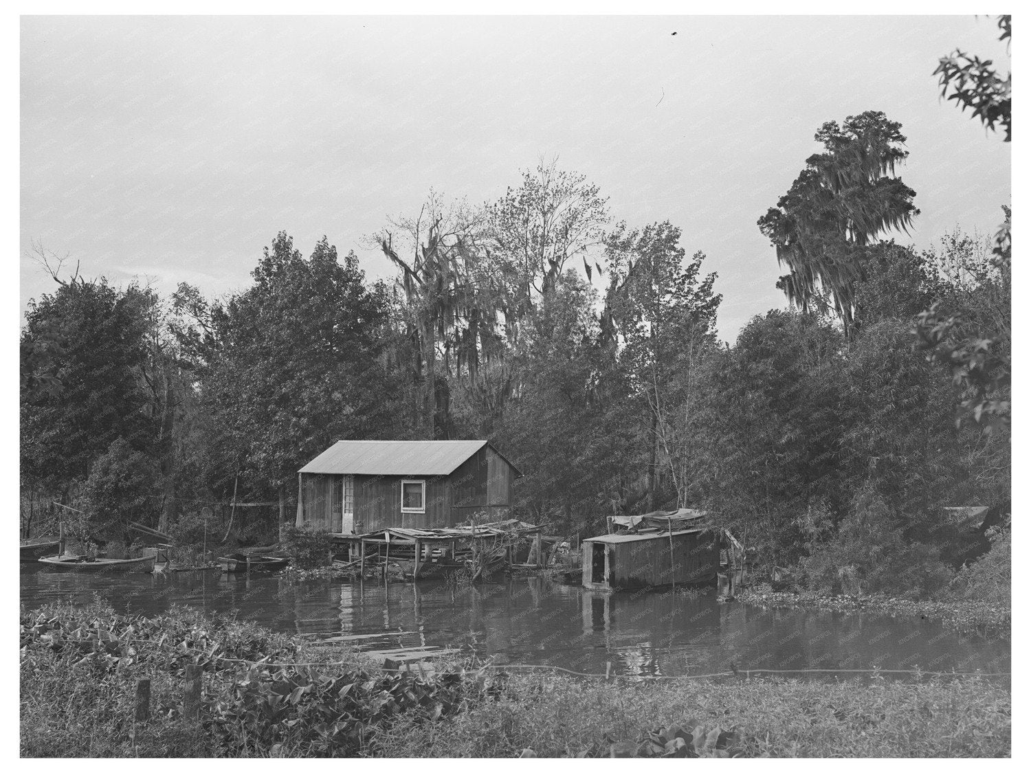 Fishermans House on Bayou in Akers Louisiana 1938