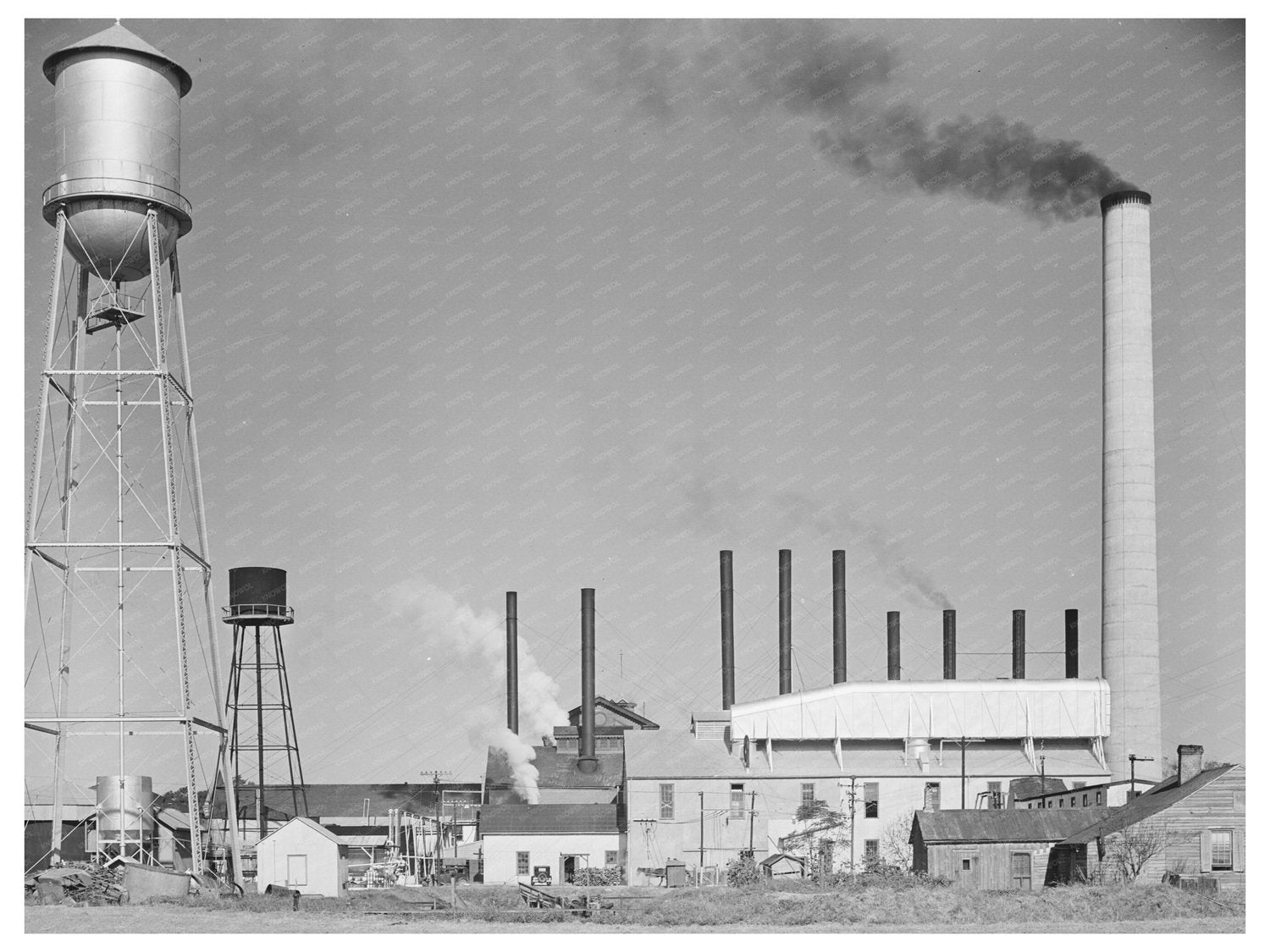 Vintage Sugar Mill in Jeanerette Louisiana 1938
