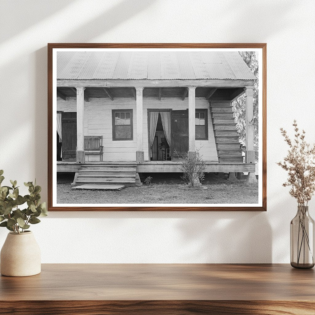 Rural House with Outside Stairway in Louisiana 1938