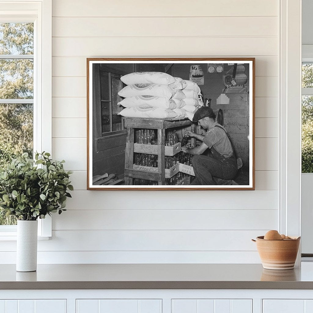 Grocery Store Scene in New Iberia Louisiana 1938