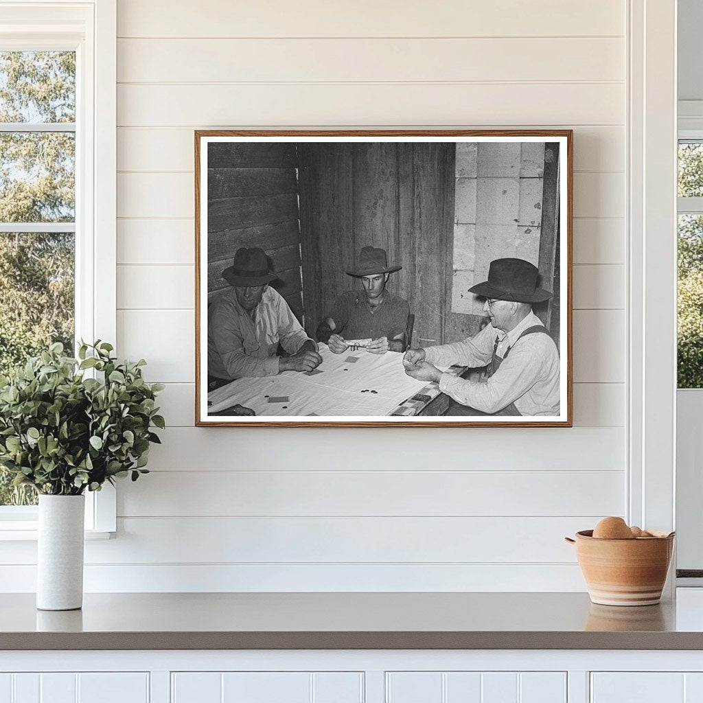 Poker Game Among Day Laborers New Iberia Louisiana 1938