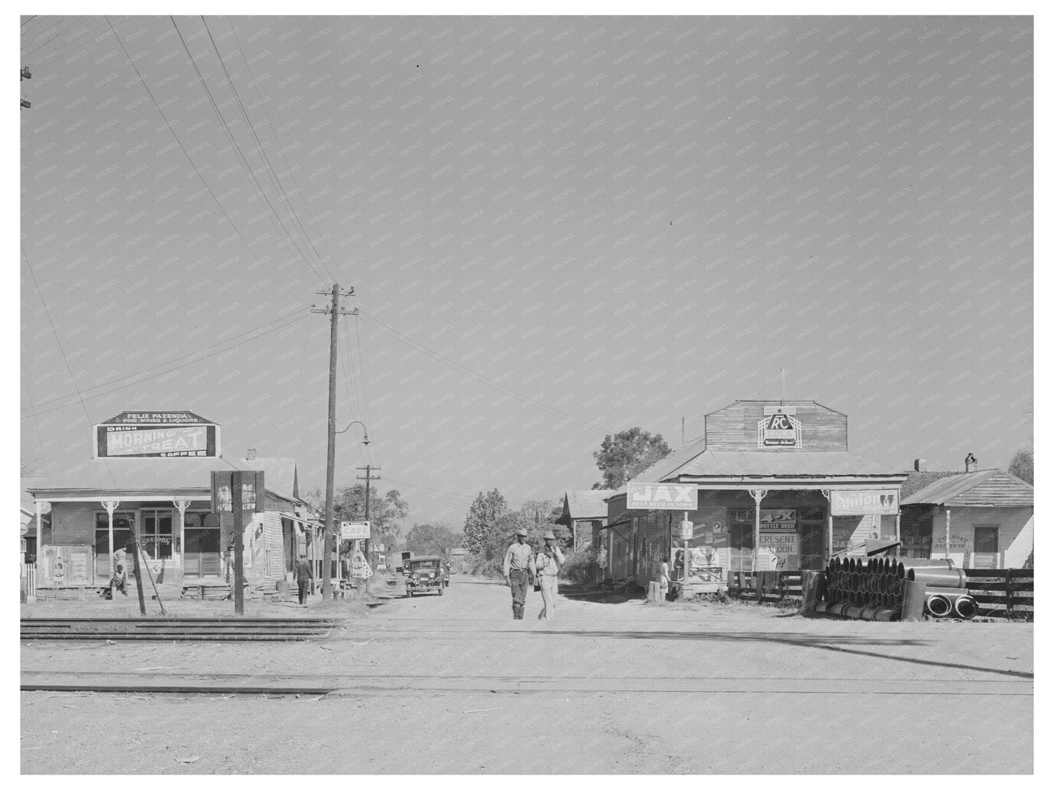 New Roads Louisiana Community 1938 Railroad Tracks View