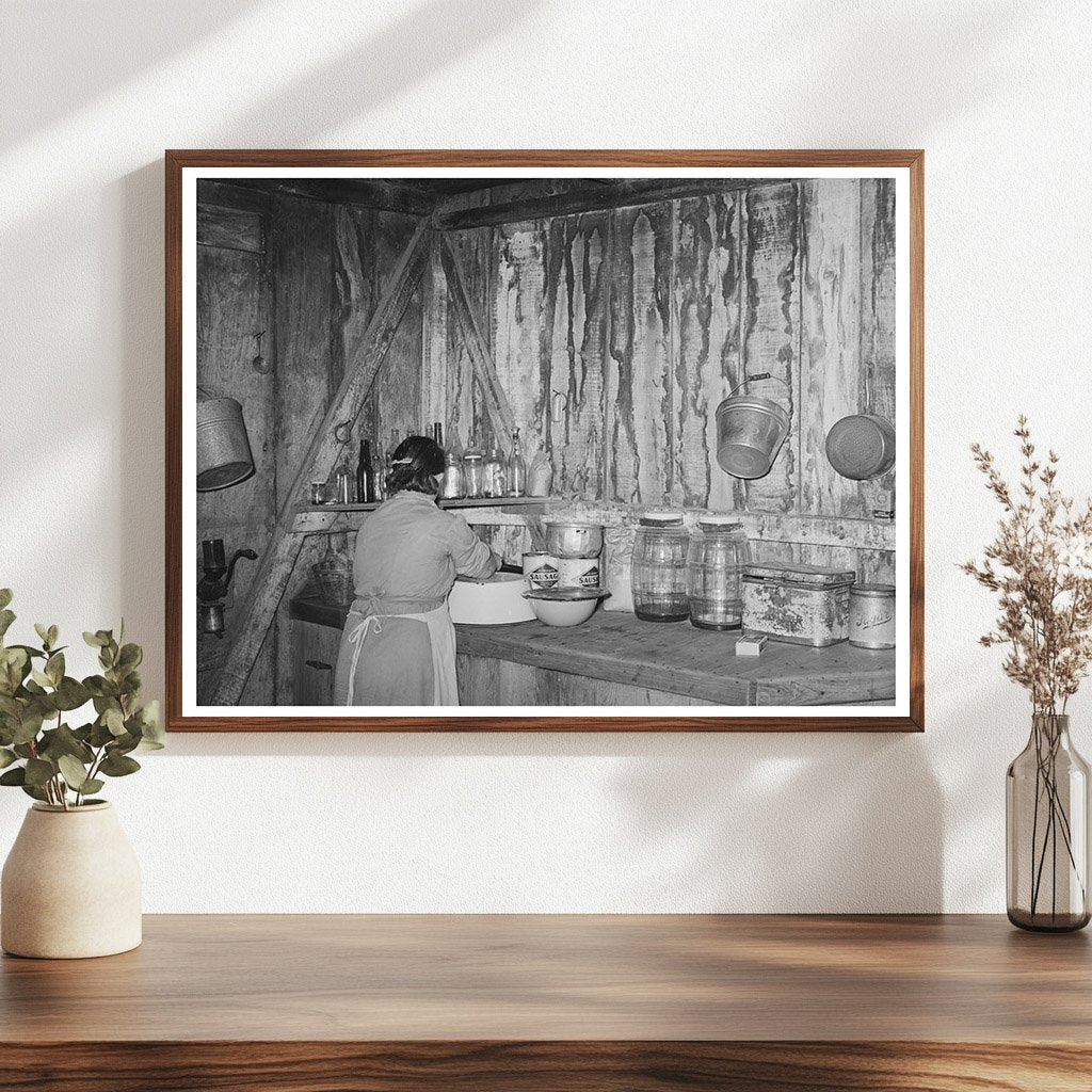 Mrs. M. LaBlanc Organizing Kitchen in Morganza Louisiana 1938