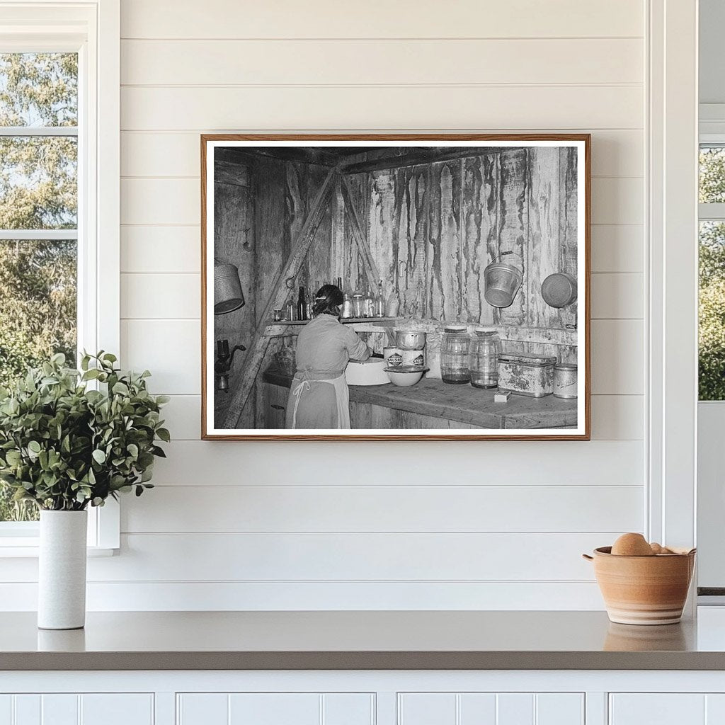 Mrs. M. LaBlanc Organizing Kitchen in Morganza Louisiana 1938
