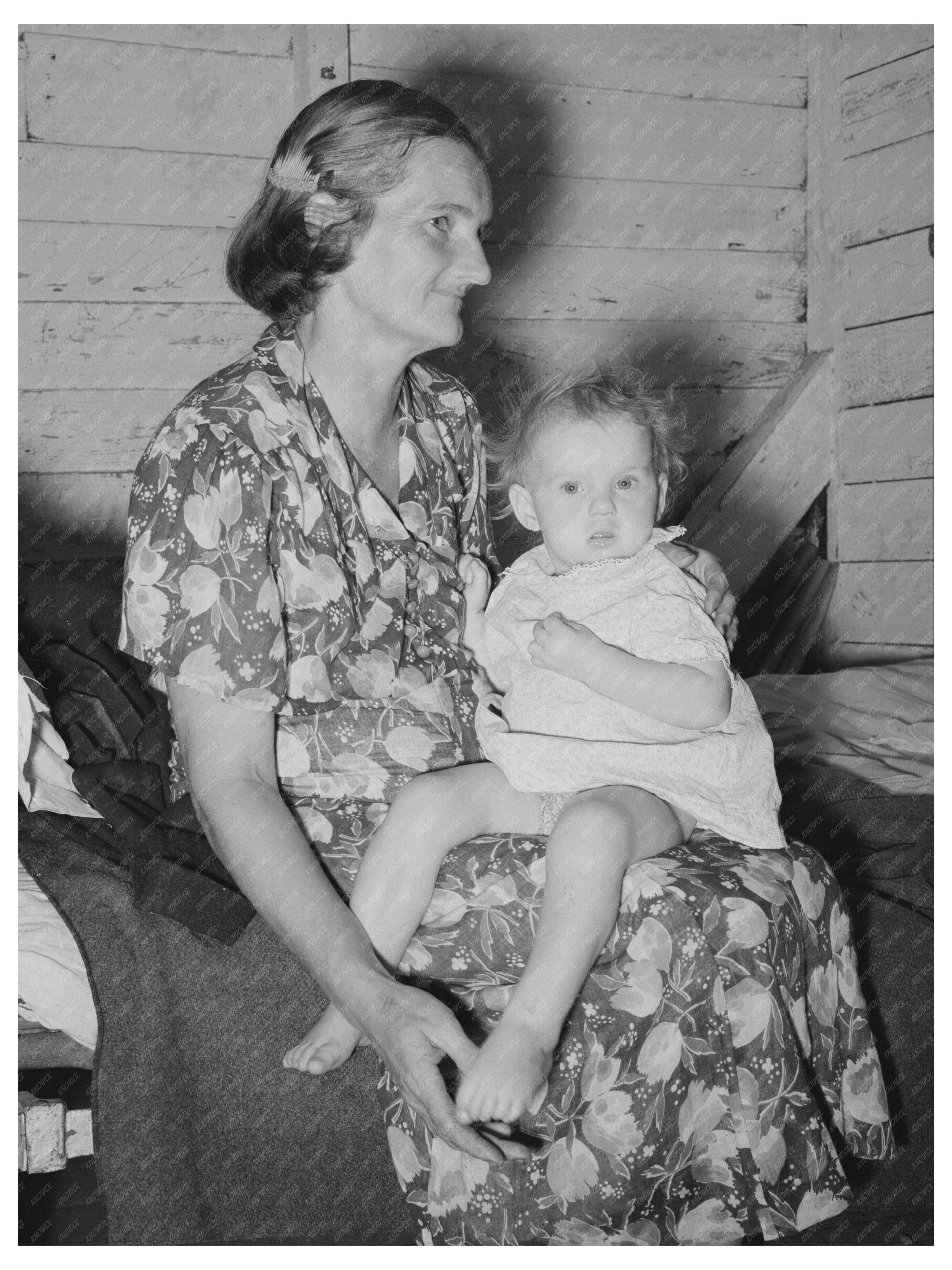 Mrs. Adams in Morganza Louisiana October 1938 Vintage Image