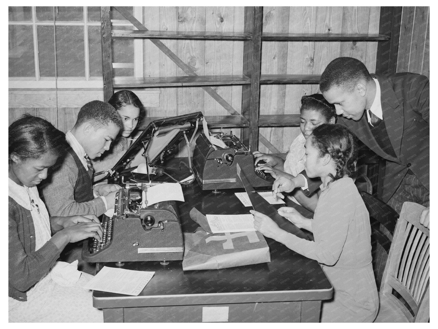 Lakeview Arkansas School Paper Editorial Meeting 1938