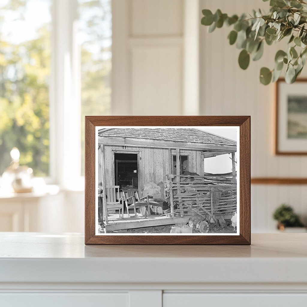 Front Porch of Sharecroppers Cabin Transylvania Louisiana 1939