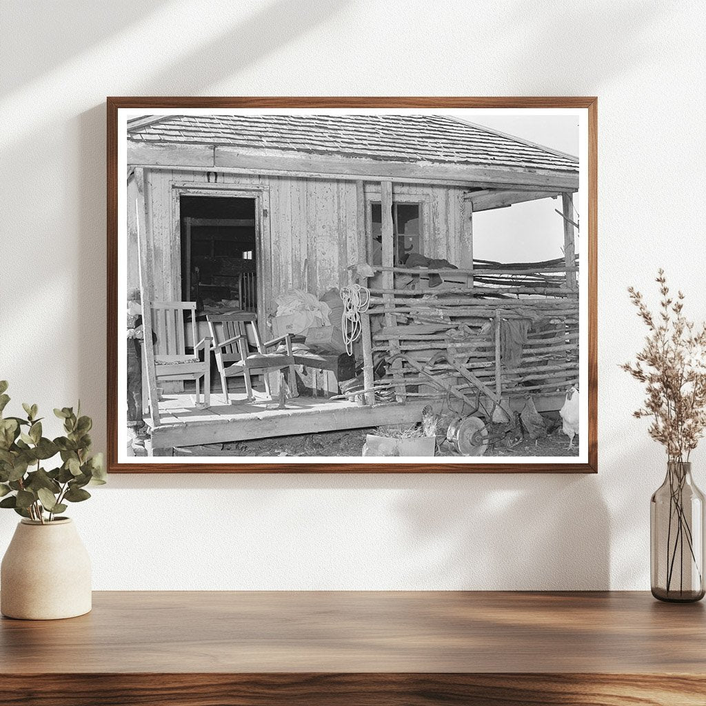 Front Porch of Sharecroppers Cabin Transylvania Louisiana 1939