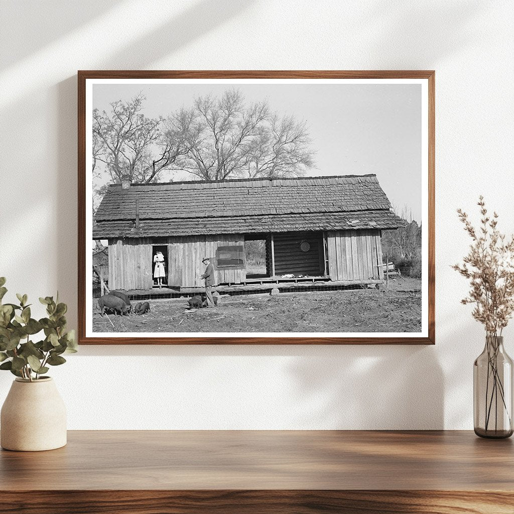 Dog Trot Cabin of Ed Bagget Laurel Mississippi 1939
