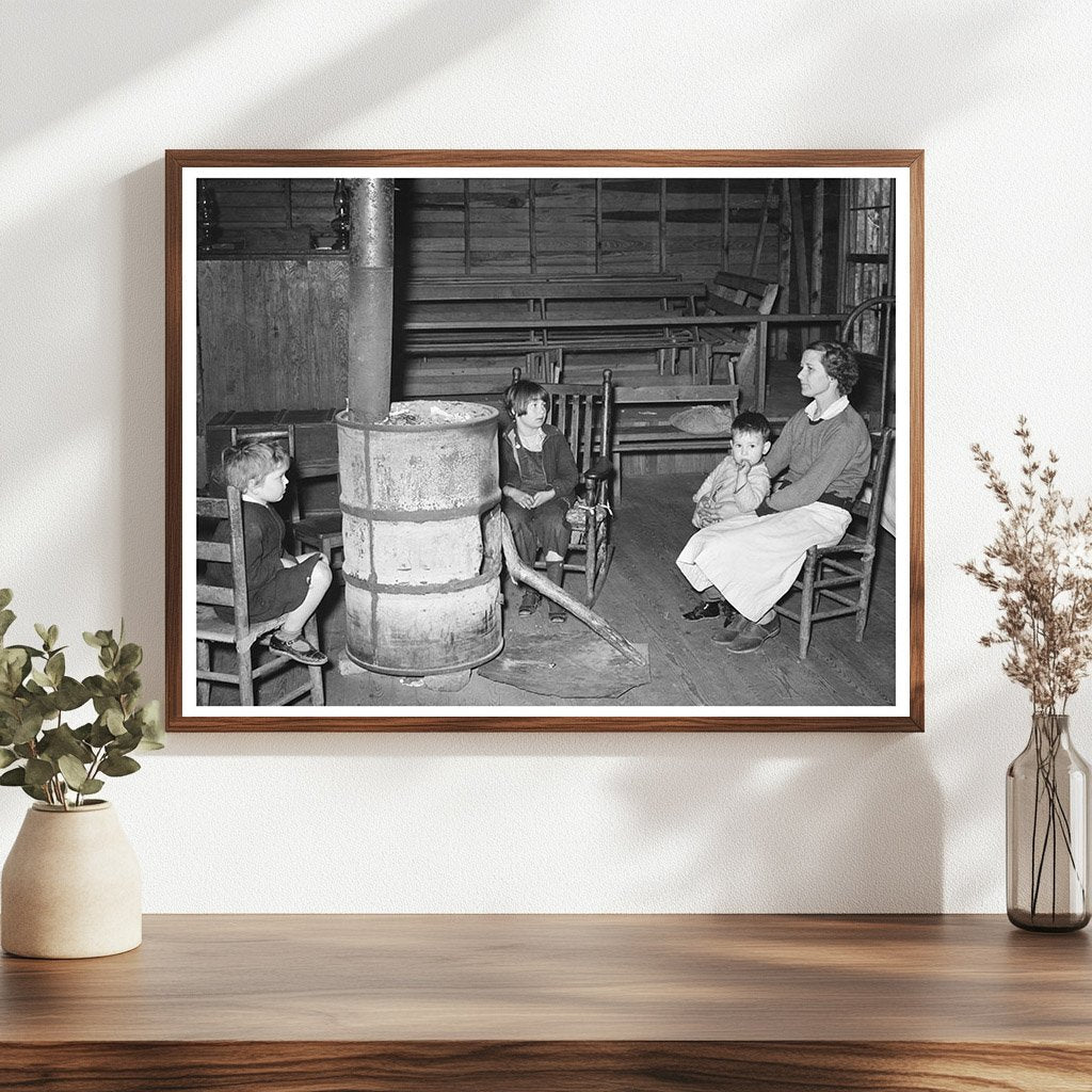 Mother and Children in Abandoned Church Mississippi 1939