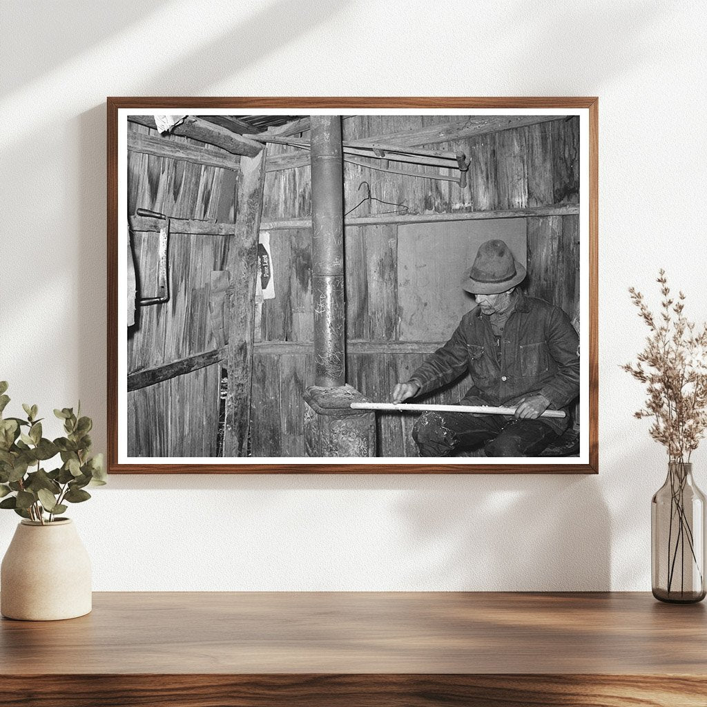 Mot Tucker Crafting Ax Handles in Antioch Mississippi 1939