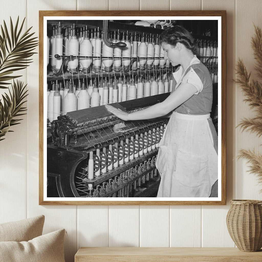 Operator at Thread-Making Machine in Cotton Mill 1939