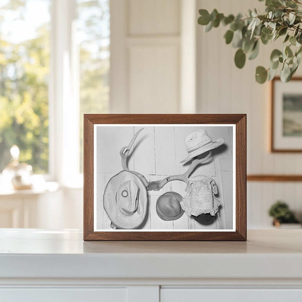 Hat Rack in Mexican Farm Home Hidalgo County Texas 1939