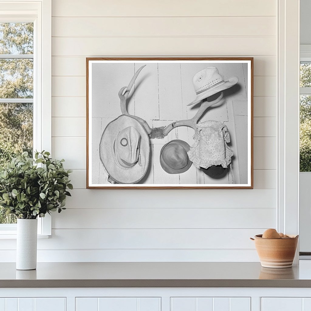 Hat Rack in Mexican Farm Home Hidalgo County Texas 1939