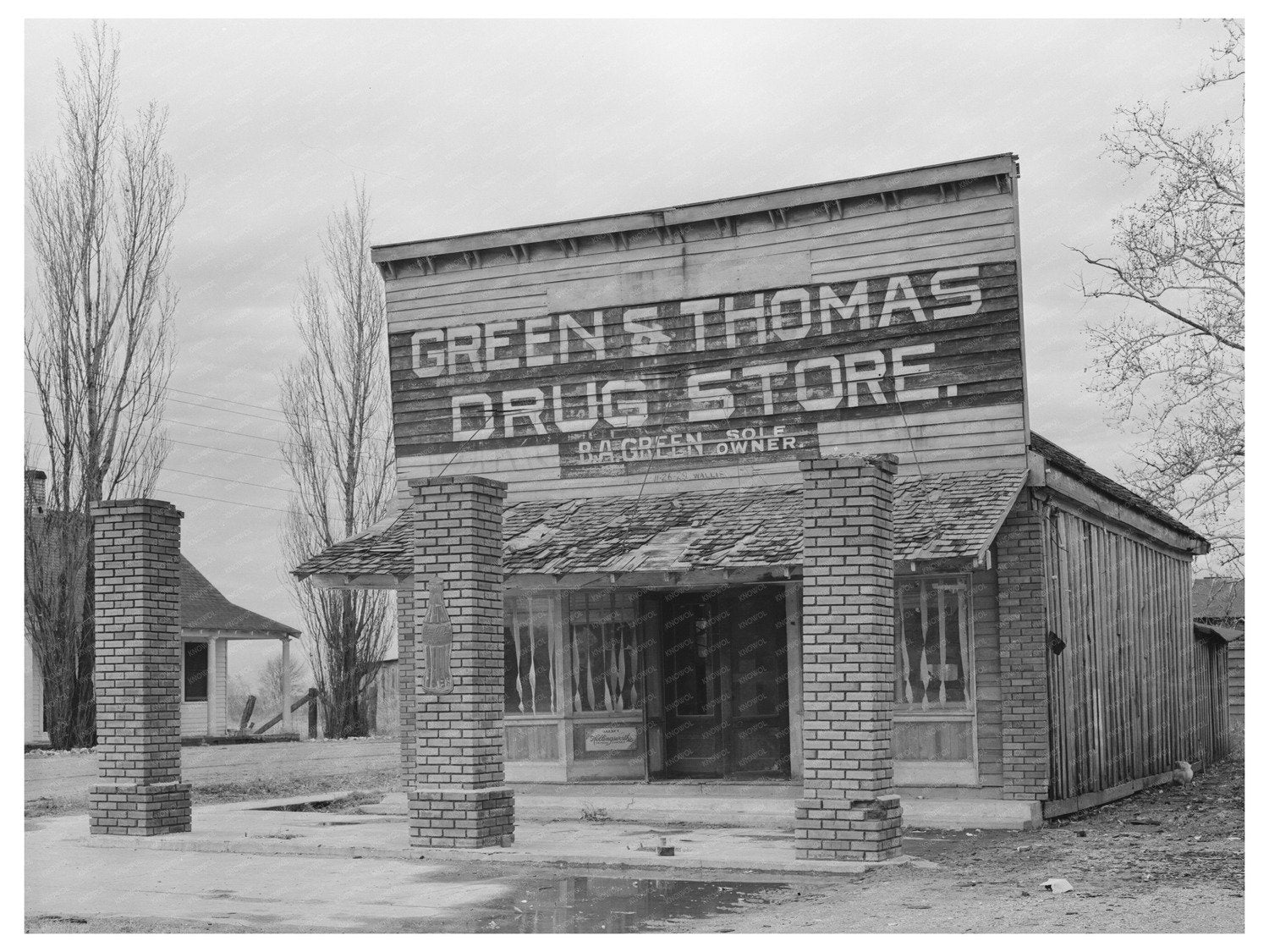 Vacant Drugstore in Mound Bayou Mississippi 1939