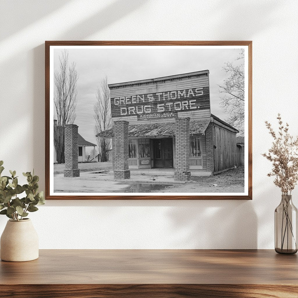 Vacant Drugstore in Mound Bayou Mississippi 1939