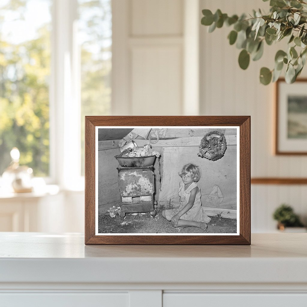 Migrant Child in Tent Home Weslaco Texas February 1939