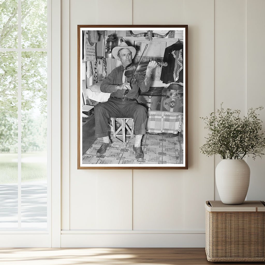 Mr. Bias Traveling in Trailer Across Texas 1939