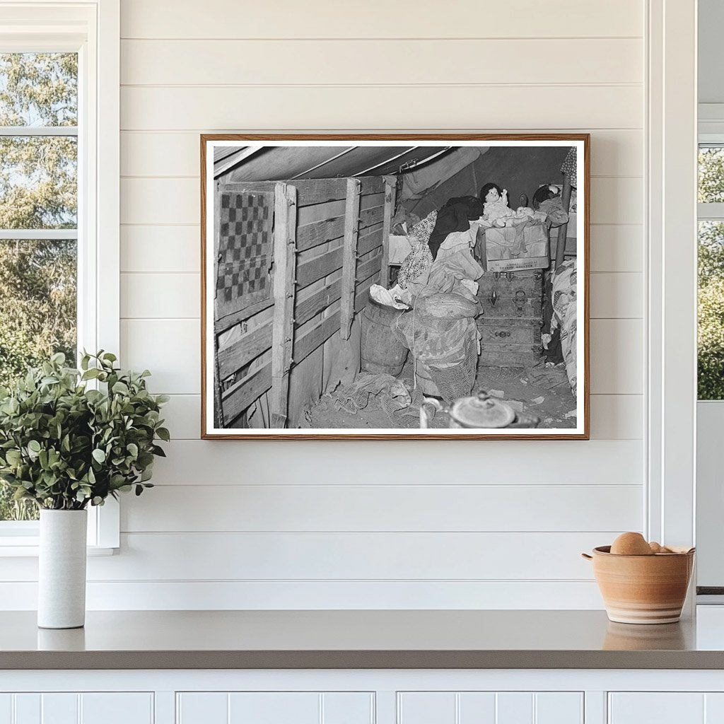 Migrant Family Tent Interior Mercedes Texas February 1939