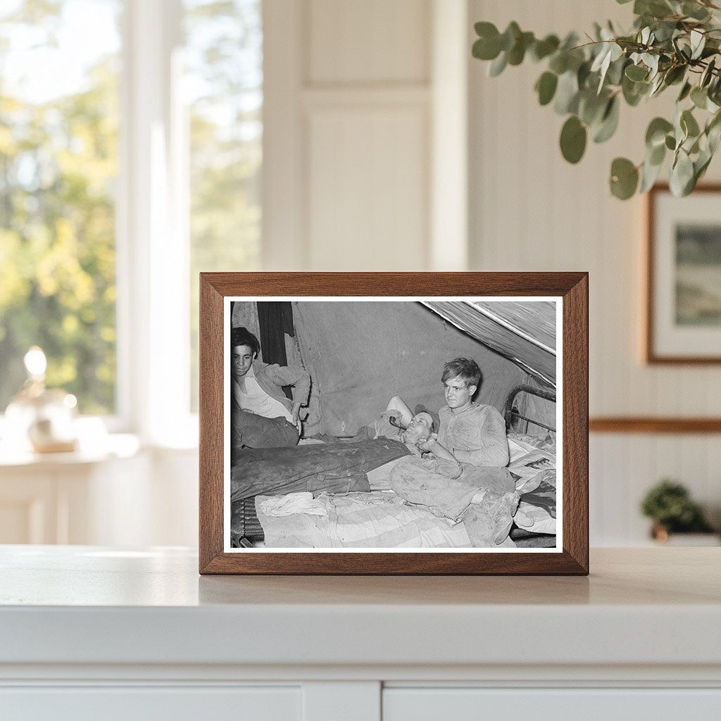 Migrant Worker in Tent Home Mercedes Texas February 1939