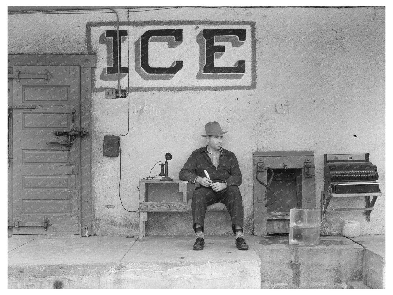 Ice Vendor in Harlingen Texas February 1939
