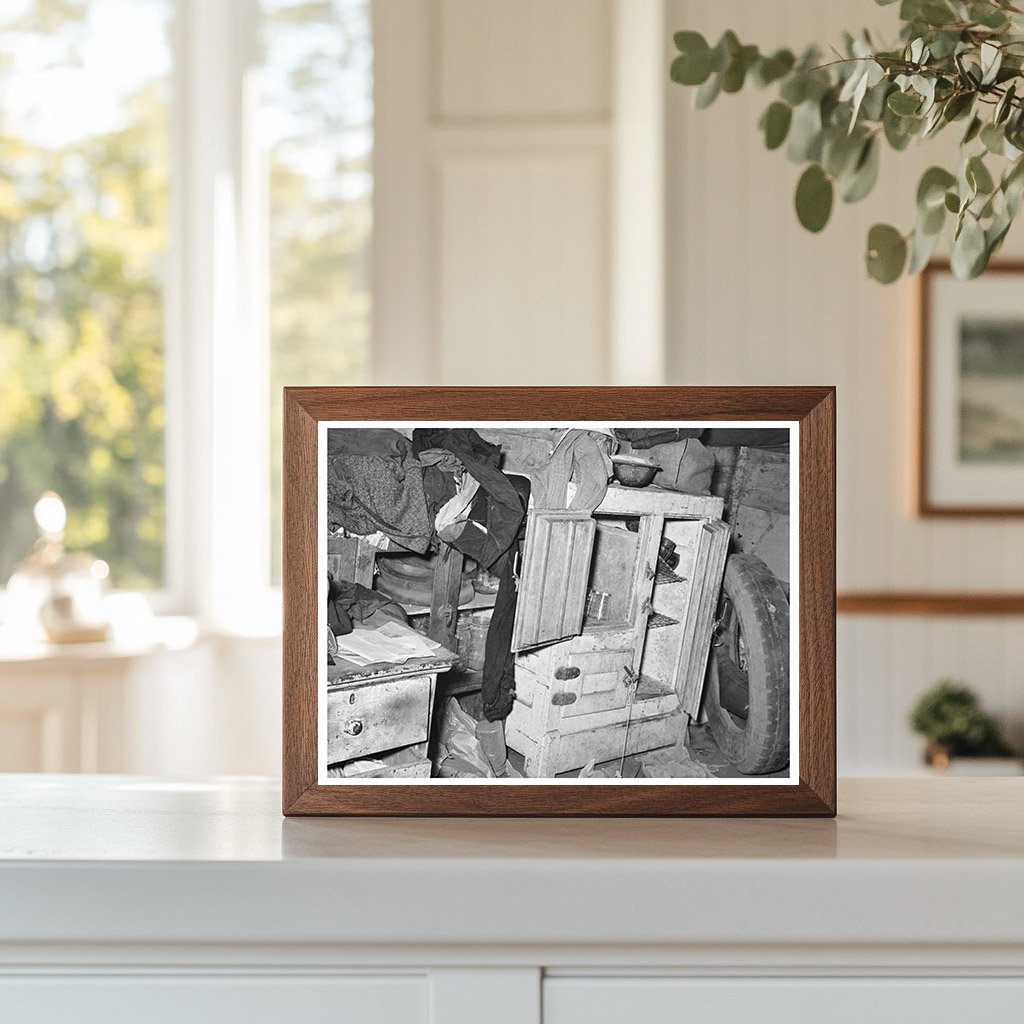 Migrant Tent Furniture in Harlingen Texas 1939