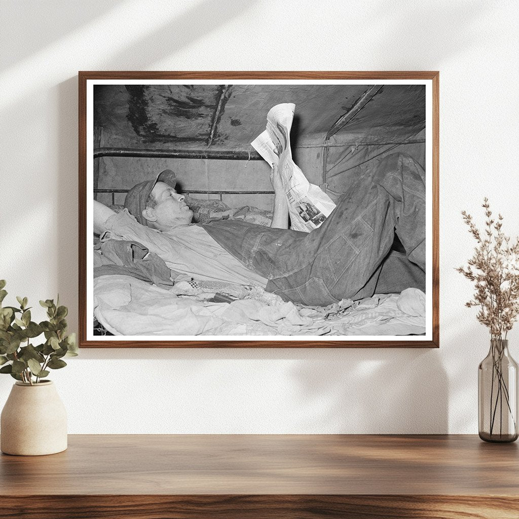 Migrant Worker Resting in Tent Home Mercedes Texas 1939