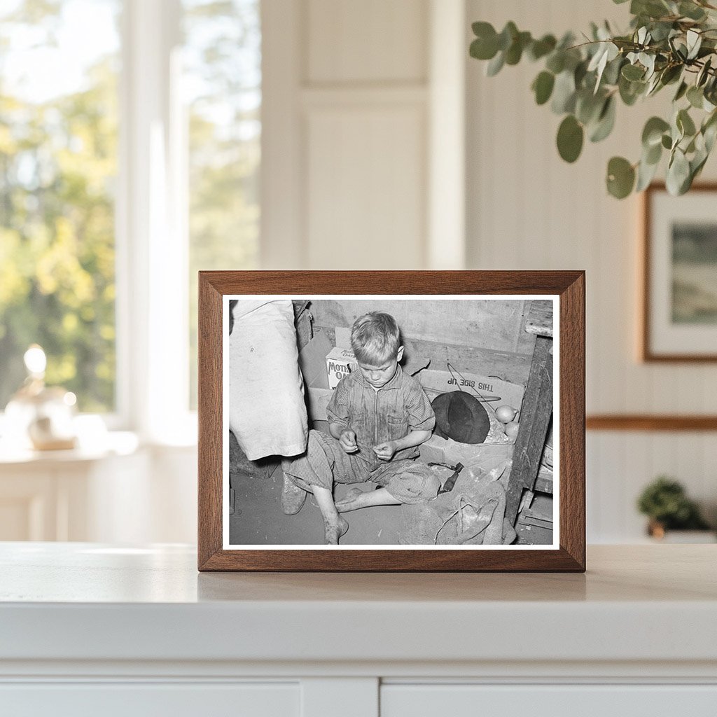 Son of Migrant Worker in Tent Home Harlingen Texas 1939