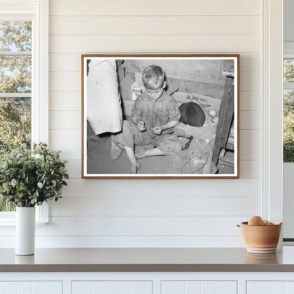 Son of Migrant Worker in Tent Home Harlingen Texas 1939
