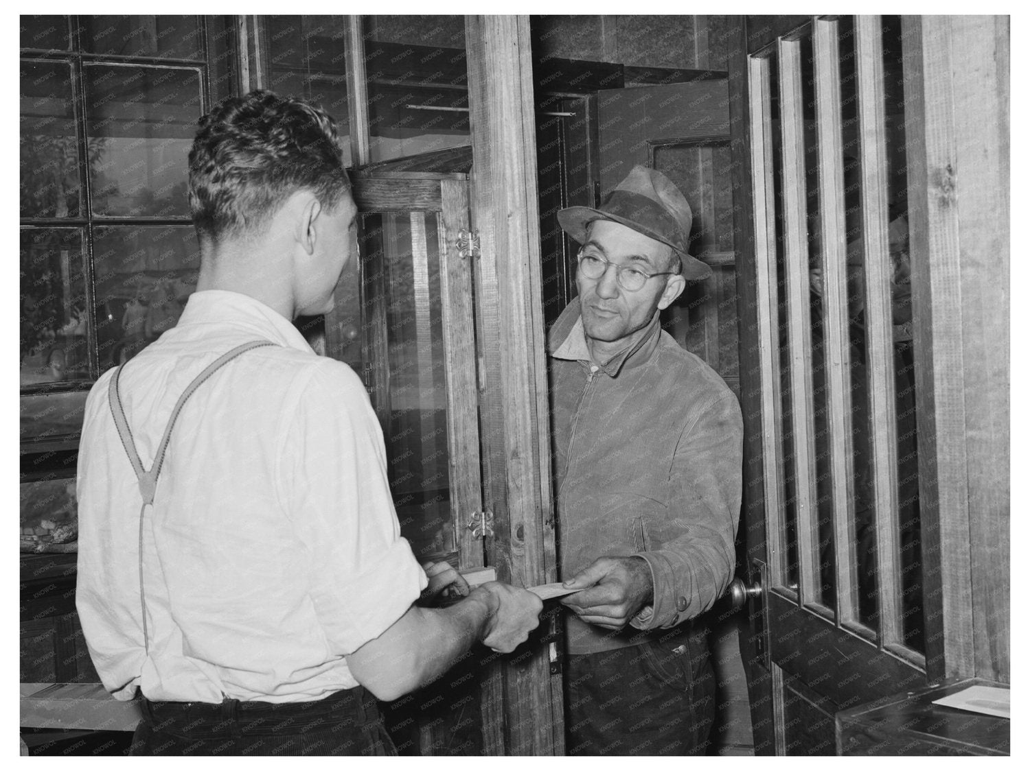 Farmer Receiving Sweet Potato Check Laurel Mississippi 1938