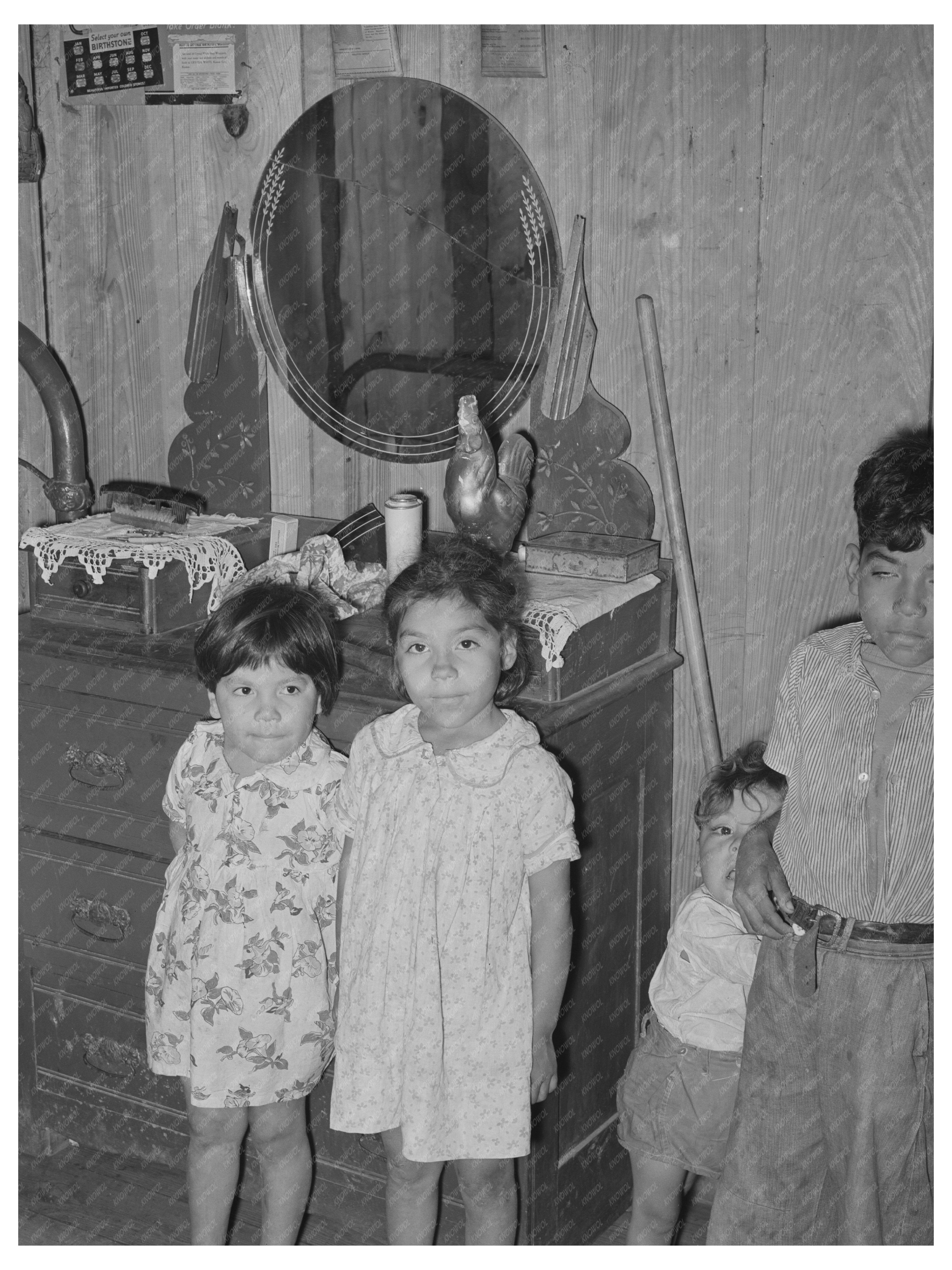 Mexican Children at Home in Robstown Texas 1939