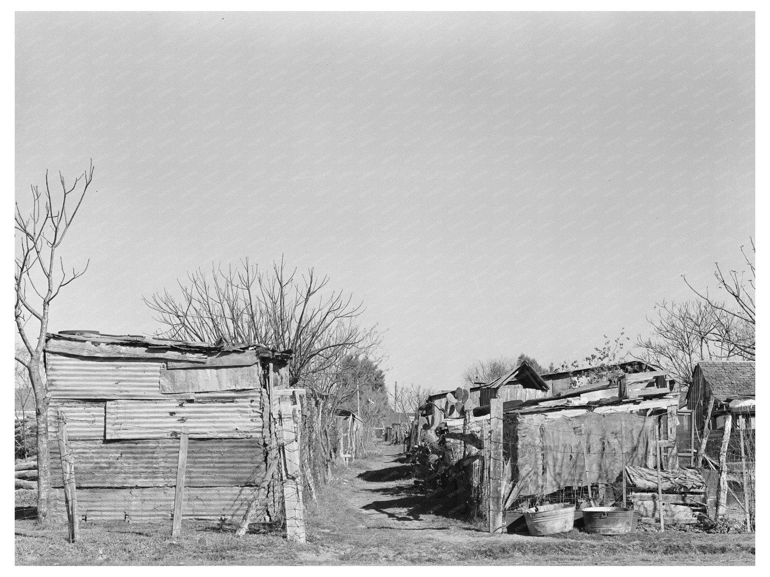Robstown Texas Alley Vintage Photo February 1939