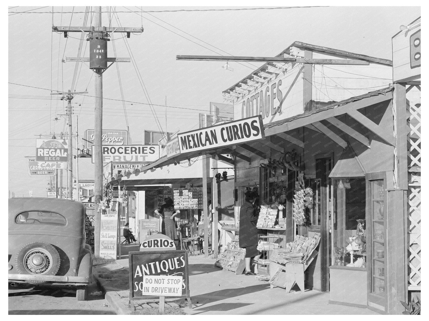 North Beach Corpus Christi Texas Street Scene February 1939
