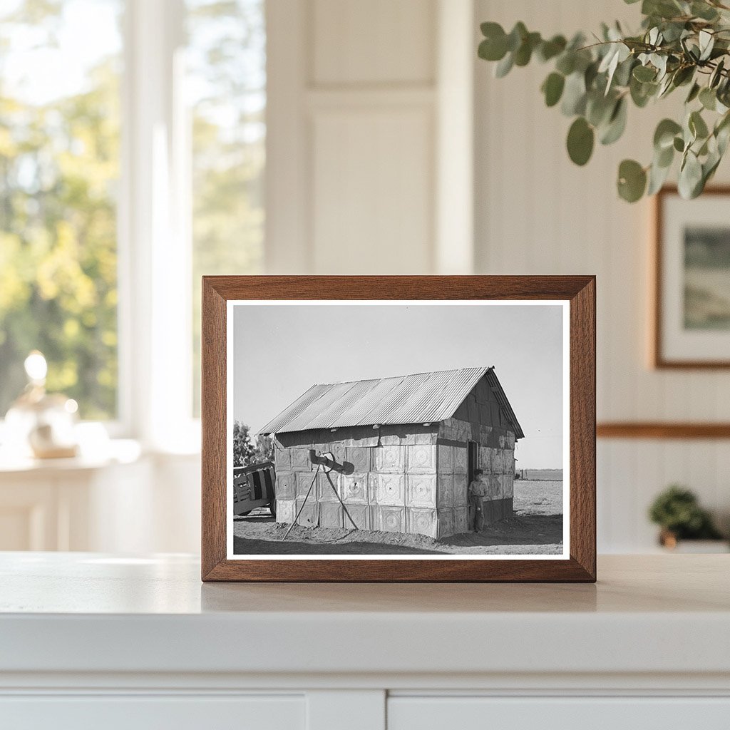 Vintage Home Built from Tin Ceiling Material 1939