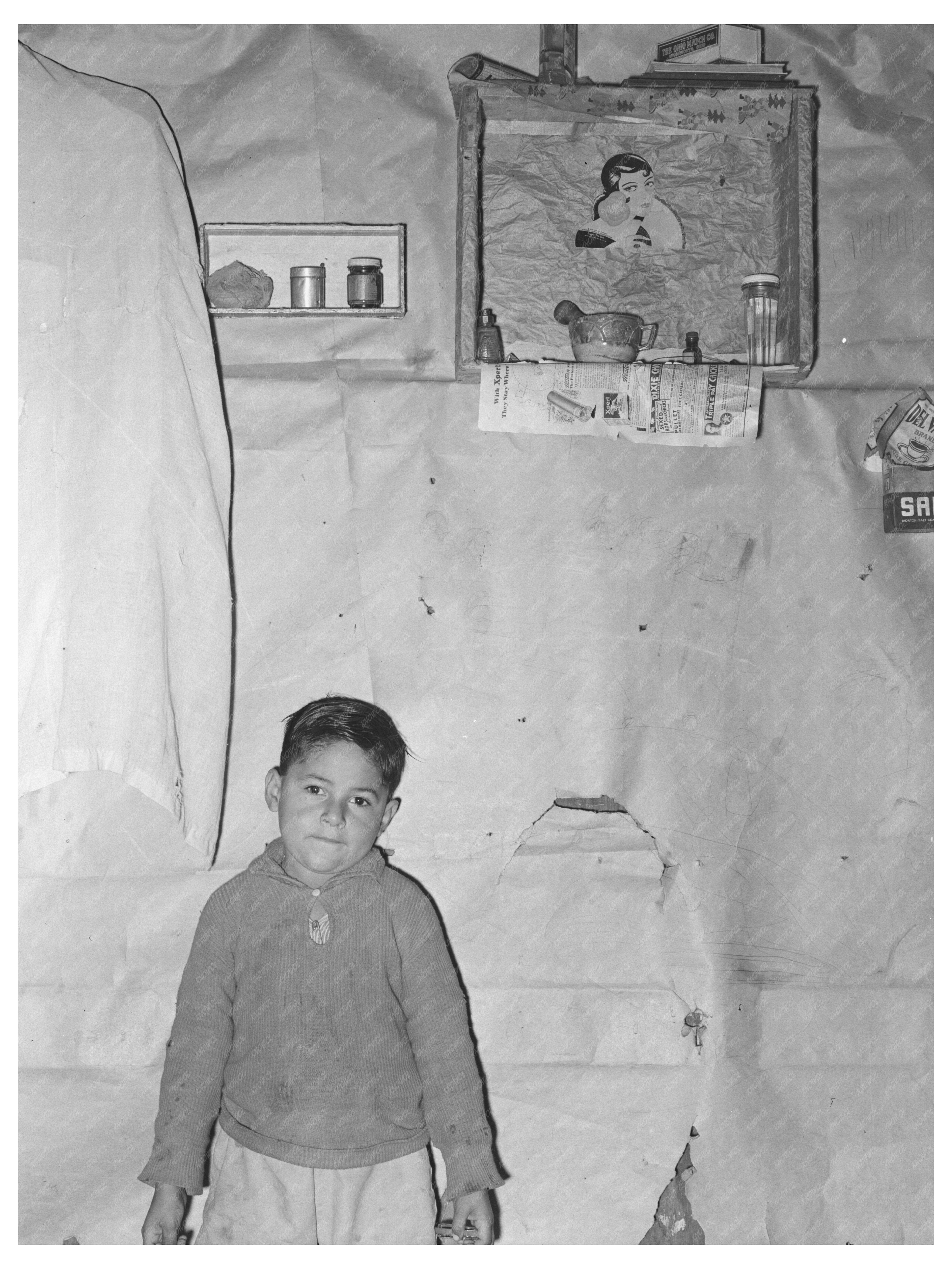 Mexican Boy in Robstown Texas Corral 1939