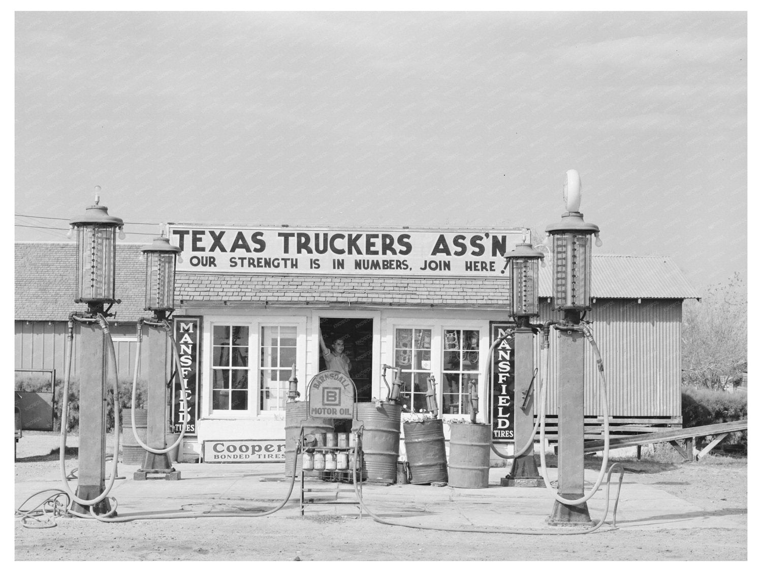 Gas Station in Edcouch Texas February 1939