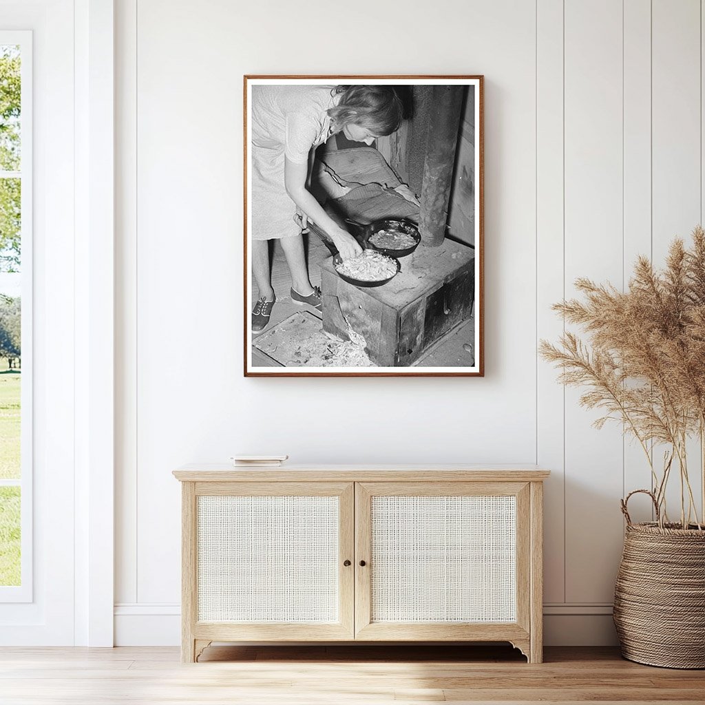 Migrant Woman Cooking Cabbage in Edinburg Texas 1939