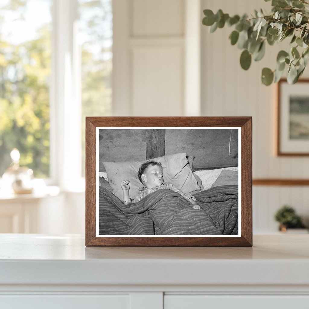 Sick Child Sleeps in Trailer Home Texas February 1939