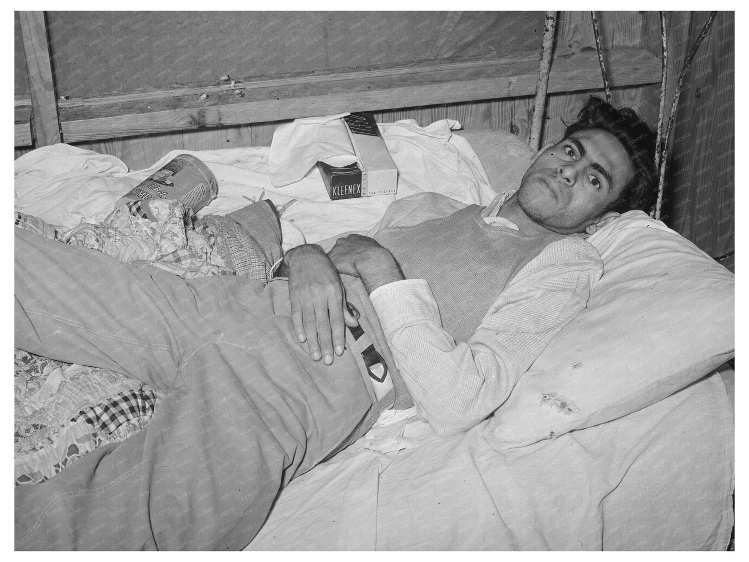 Vintage 1939 Photo of Tuberculosis Patient in Texas