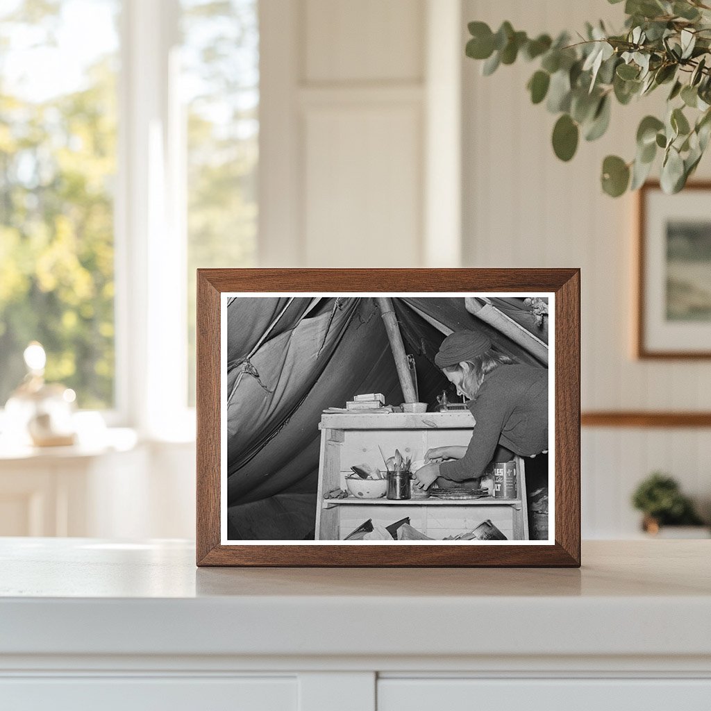 Vintage Kitchen Cabinet of Texas Migrant Family 1939