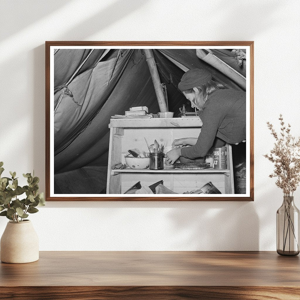 Vintage Kitchen Cabinet of Texas Migrant Family 1939