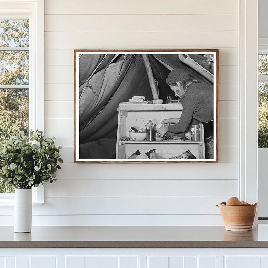 Vintage Kitchen Cabinet of Texas Migrant Family 1939