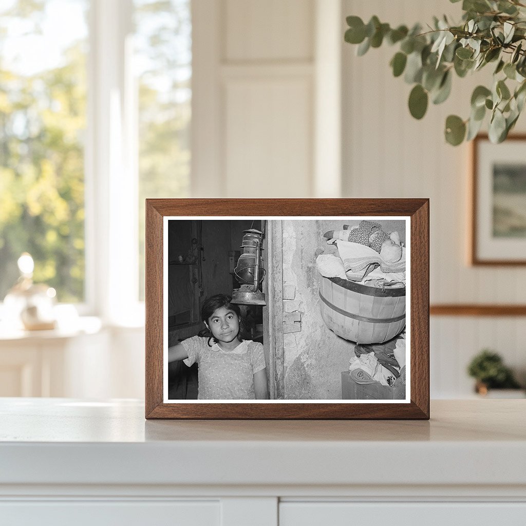 Mexican Girl in Doorway Crystal City Texas 1939
