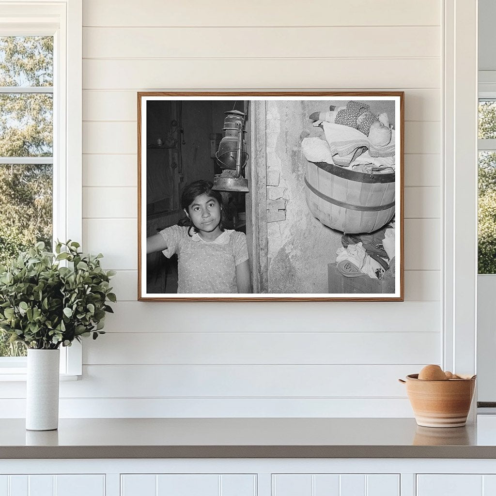 Mexican Girl in Doorway Crystal City Texas 1939