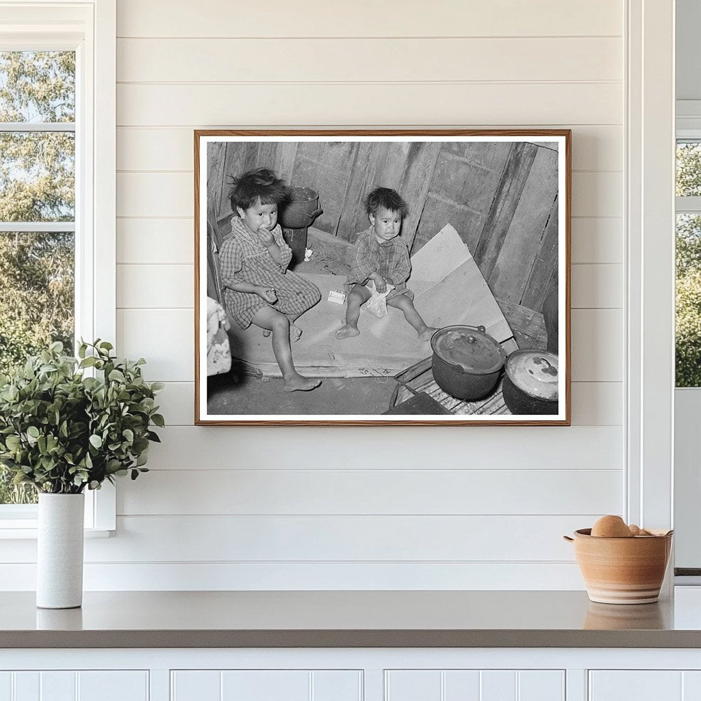 Mexican Children in Kitchen San Antonio Texas 1939
