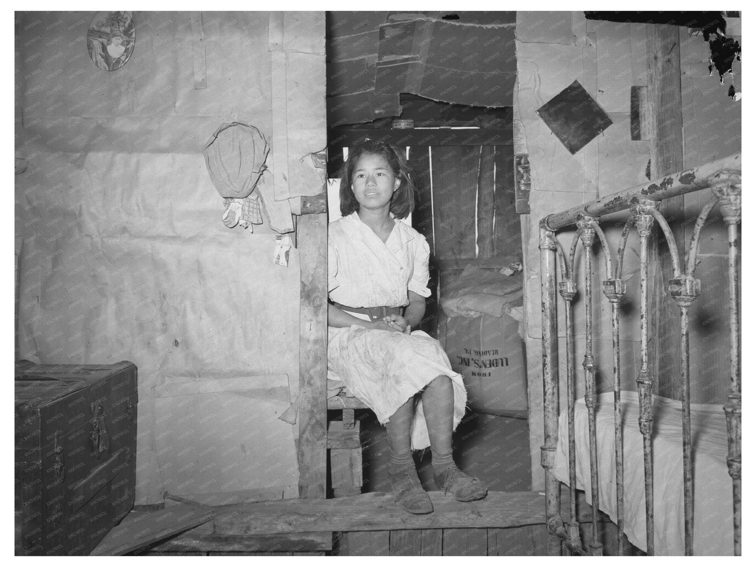 Mexican Girl in Doorway San Antonio Texas March 1939