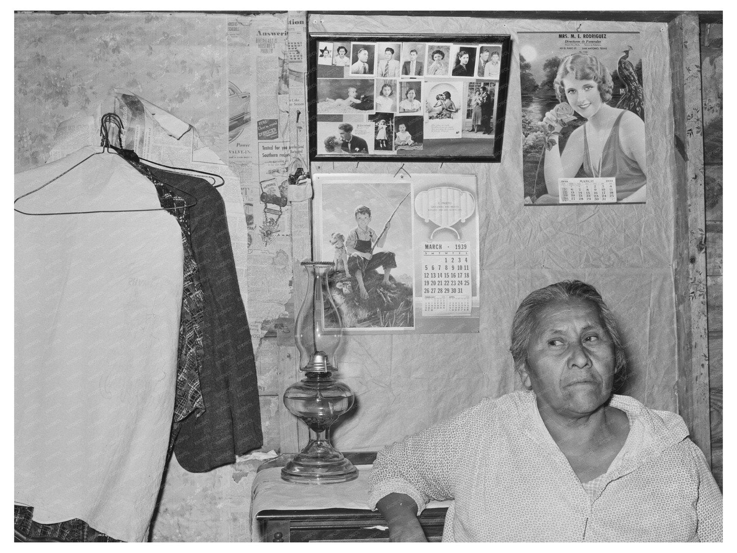 Mexican Woman at Home San Antonio Texas 1939
