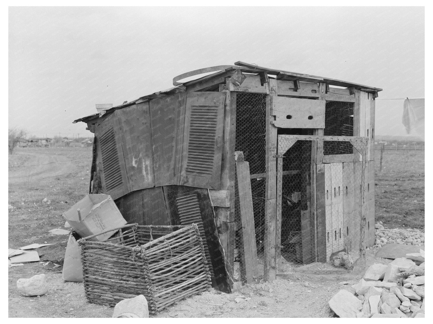 Vintage Chicken House Made from Car Parts San Antonio 1939