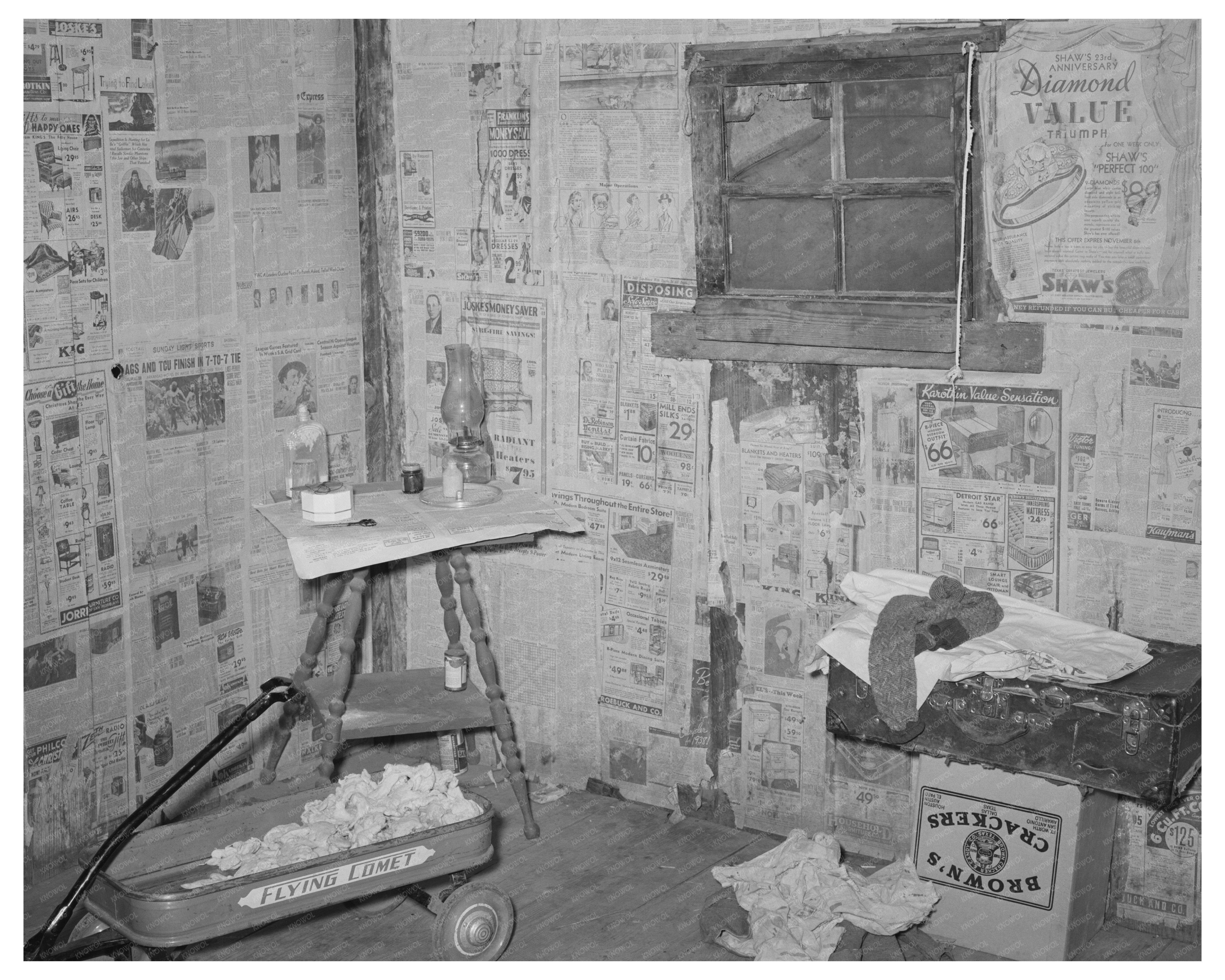 Vintage Living Room in San Antonio Texas March 1939
